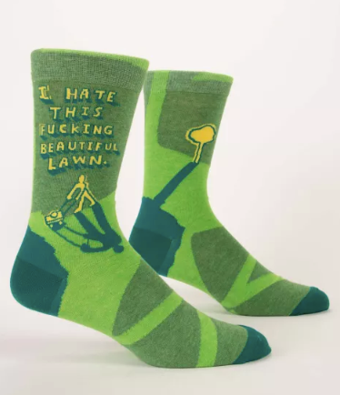 I Hate This Fucking Beautiful Lawn M-Crew Socks