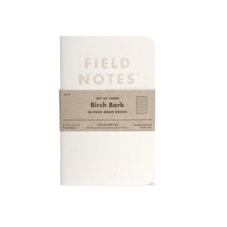 Birch bark 3-pack memo books