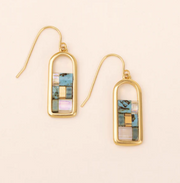 Good Karma Miyuki Frame Earring - Turquoise/Gold