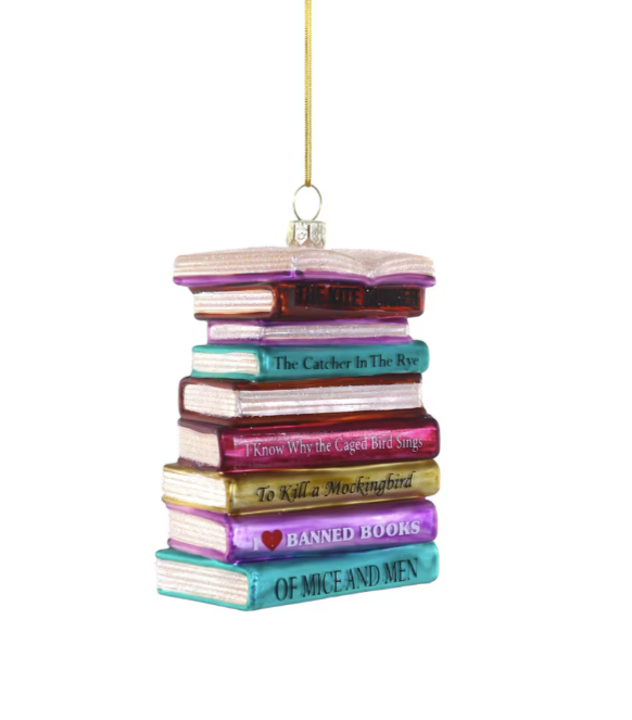 I HEART BANNED BOOKS- Ornament