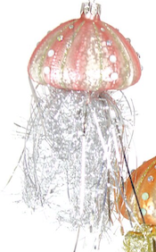 Jellyfish Tinsel Ornaments