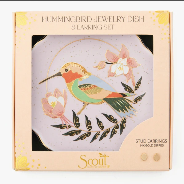 Jewelry Dish & Stud Earring Set