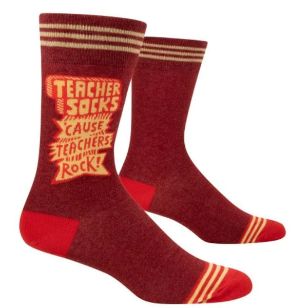 Teacher Socks 'Cause Teachers Rock Crew Socks