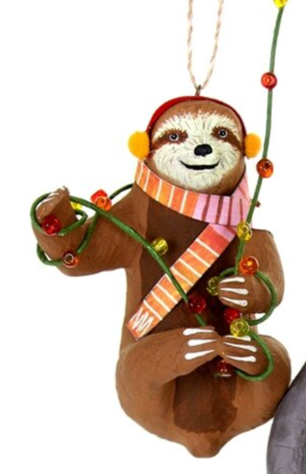 Merry Sloth Ornament