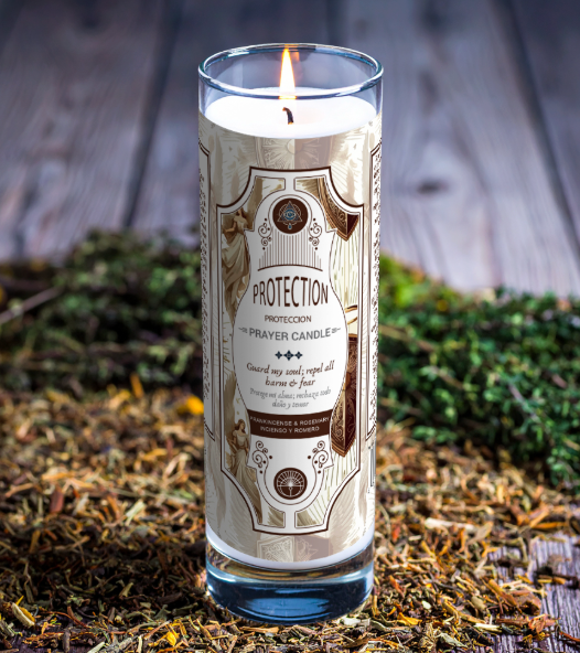Prayer Candle - Protection (8") (9.5 oz)