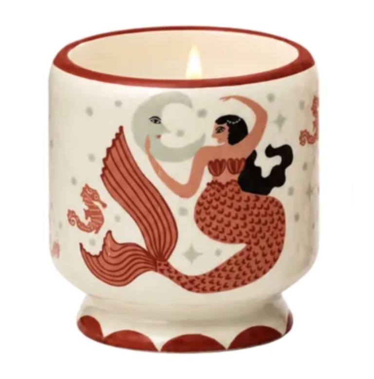 "Mermaid & Moon"  Ceramic Adopo 8oz Candle