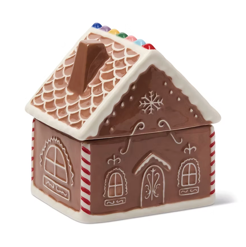 Gingerbread Ceramic House Candle - Gingerbread