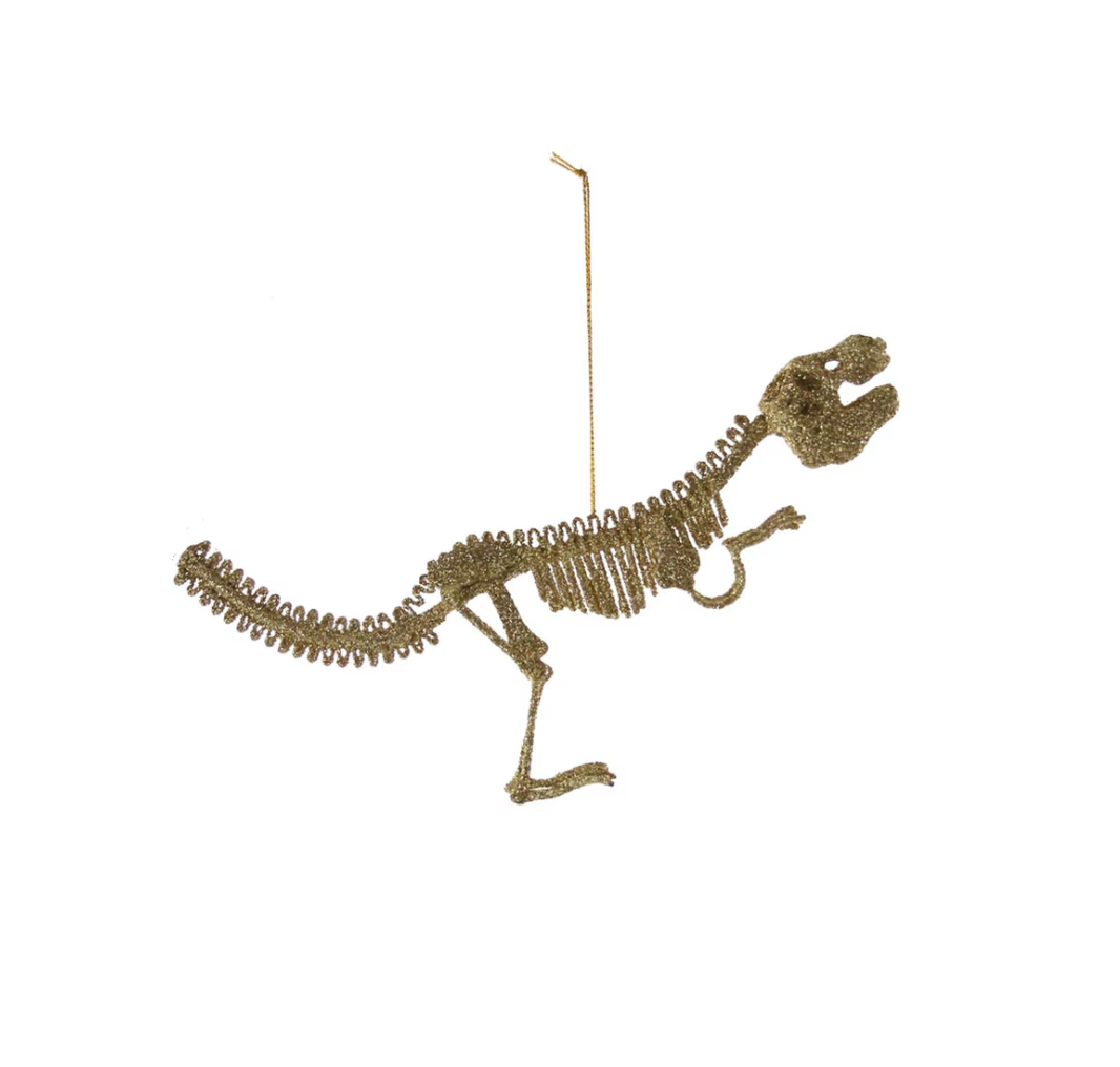 Gold Dinosaur Skeleton Ornament
