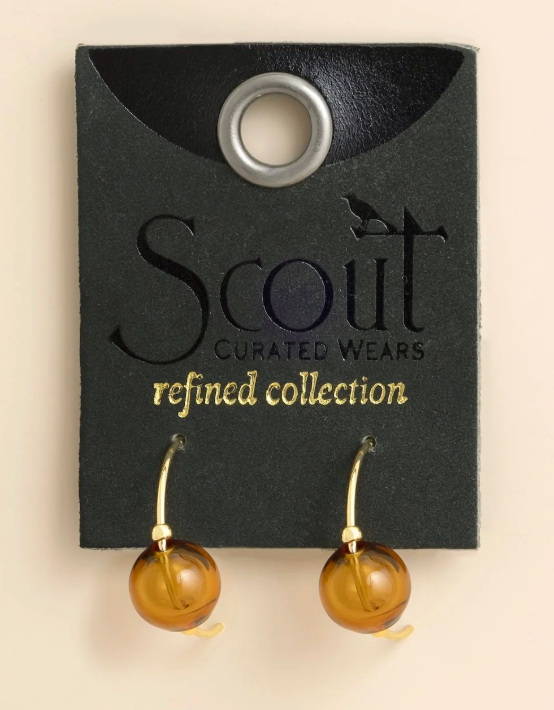 Glass Hoop Earrings