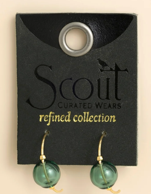 Glass Hoop Earrings