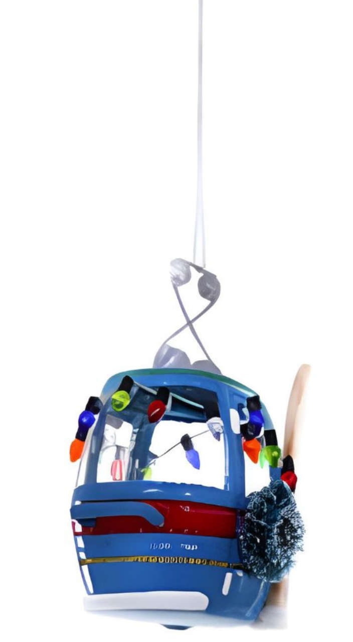 Ski Slope Gondola Ornament!