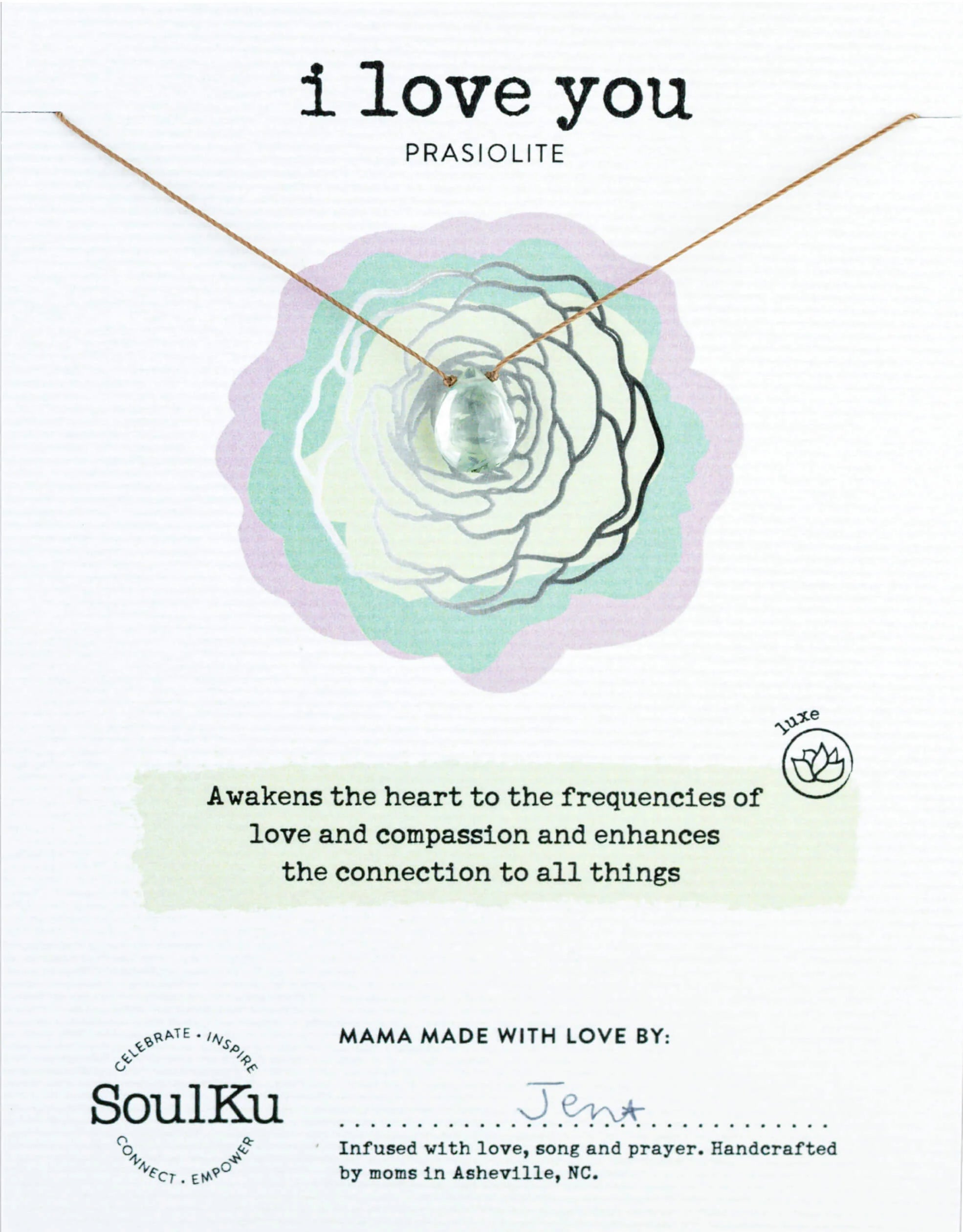 Prasiolite Luxe Necklace For I Love You - OLOVE24