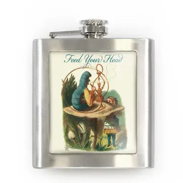 Feed Your Head Alice Hip Flask