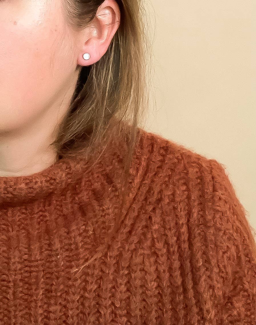 Silver Mother of Pearl Studs