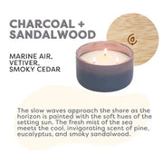 Charcoal + Sandalwood - 7 Ounce Three Wick Soy Candle