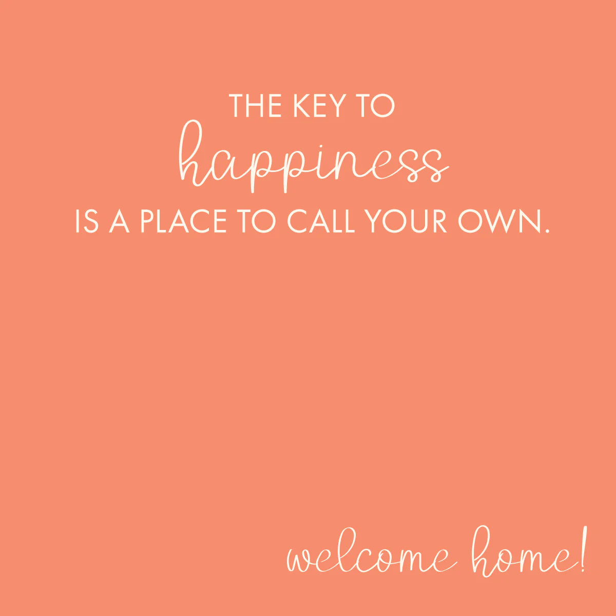 Keychain housewarming card