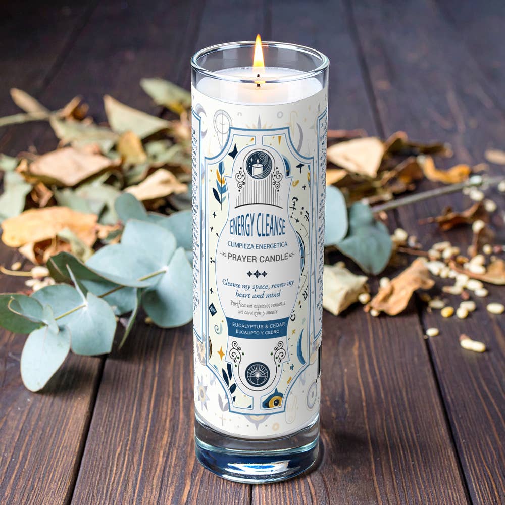 Prayer Candle - Energy Cleanse (8") (9.5 oz)
