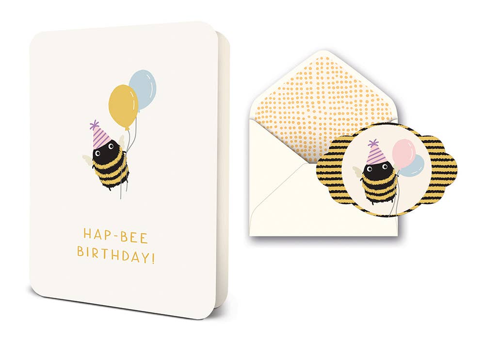 Hap-Bee Birthday Deluxe Greeting Card