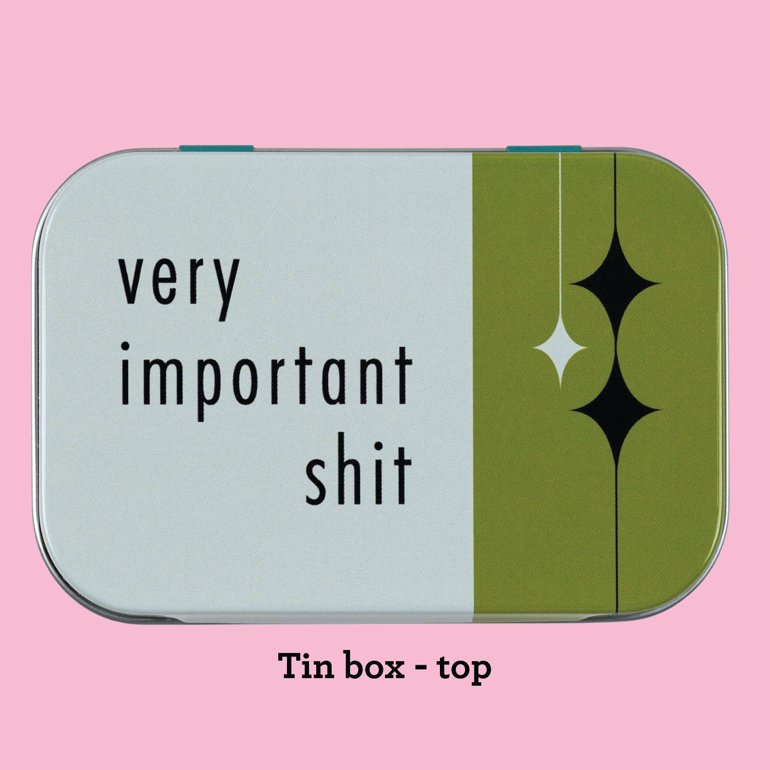 Very Important Shit stash tin - purse-size food-safe tin box