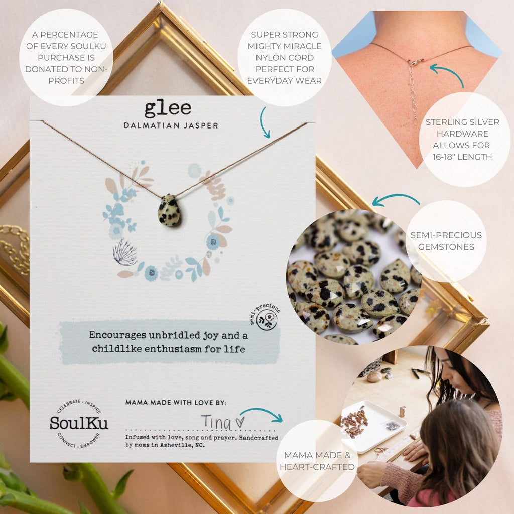 Dalmatian Jasper Soul-Full of Light Necklace for Glee SFOL34