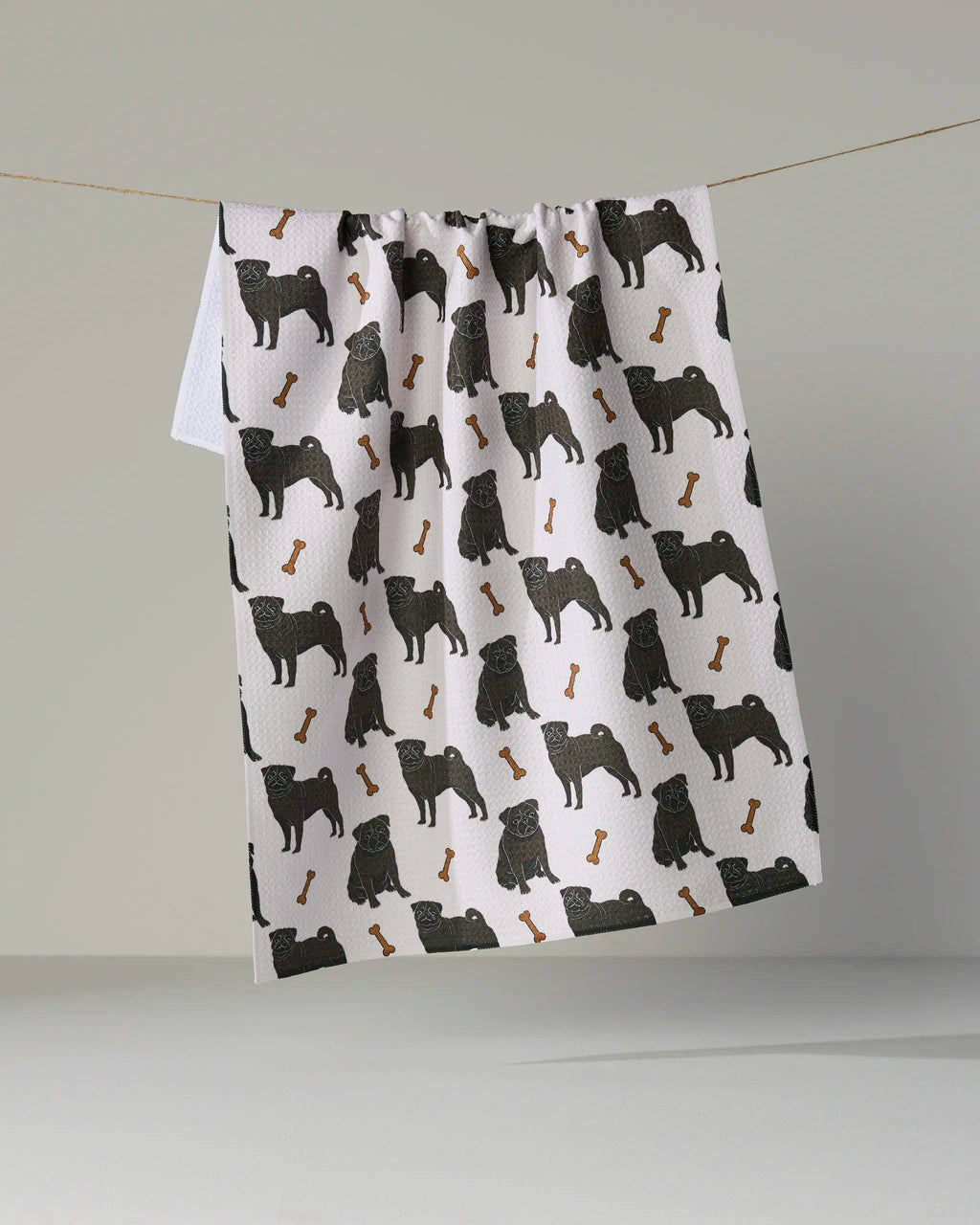 Pug Club Tea Towel