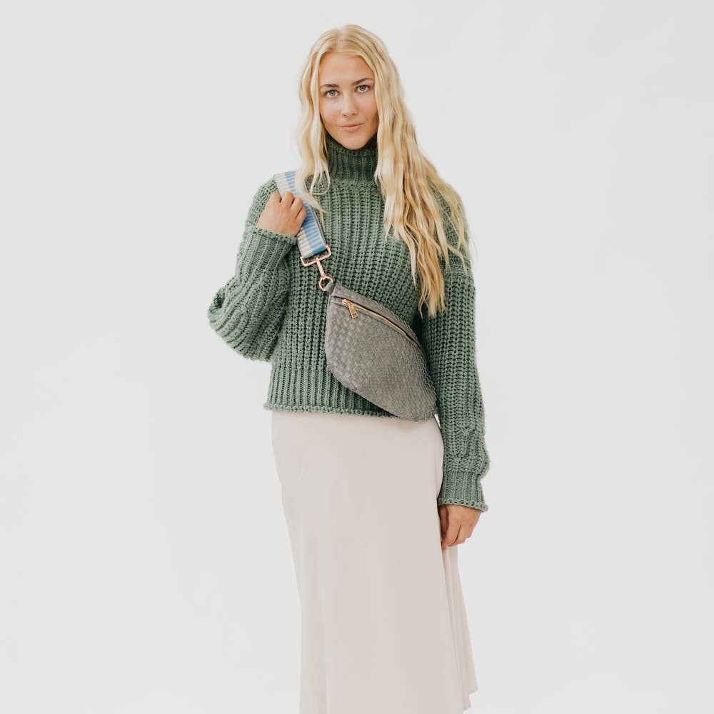 Westlyn Woven Bum Bag Checkered Black