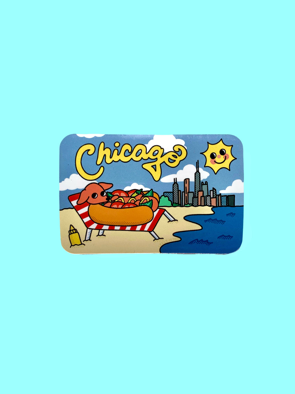 Chicago Vintage-Style Souvenir Fridge Magnet
