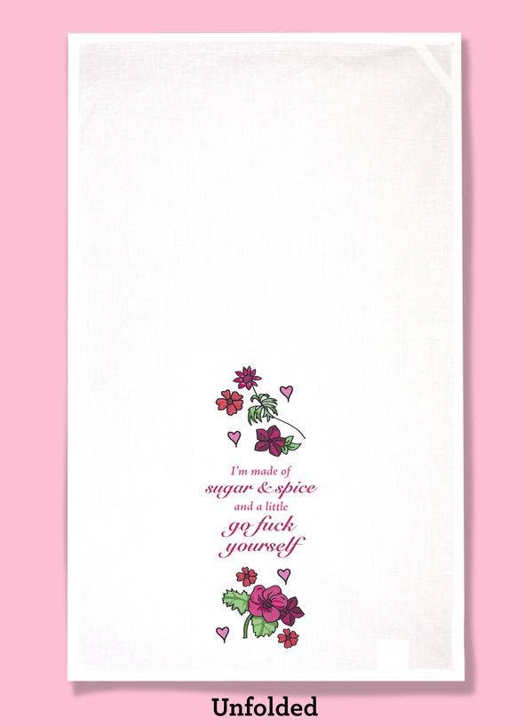 Sugar and Spice and GFY Dishtowel