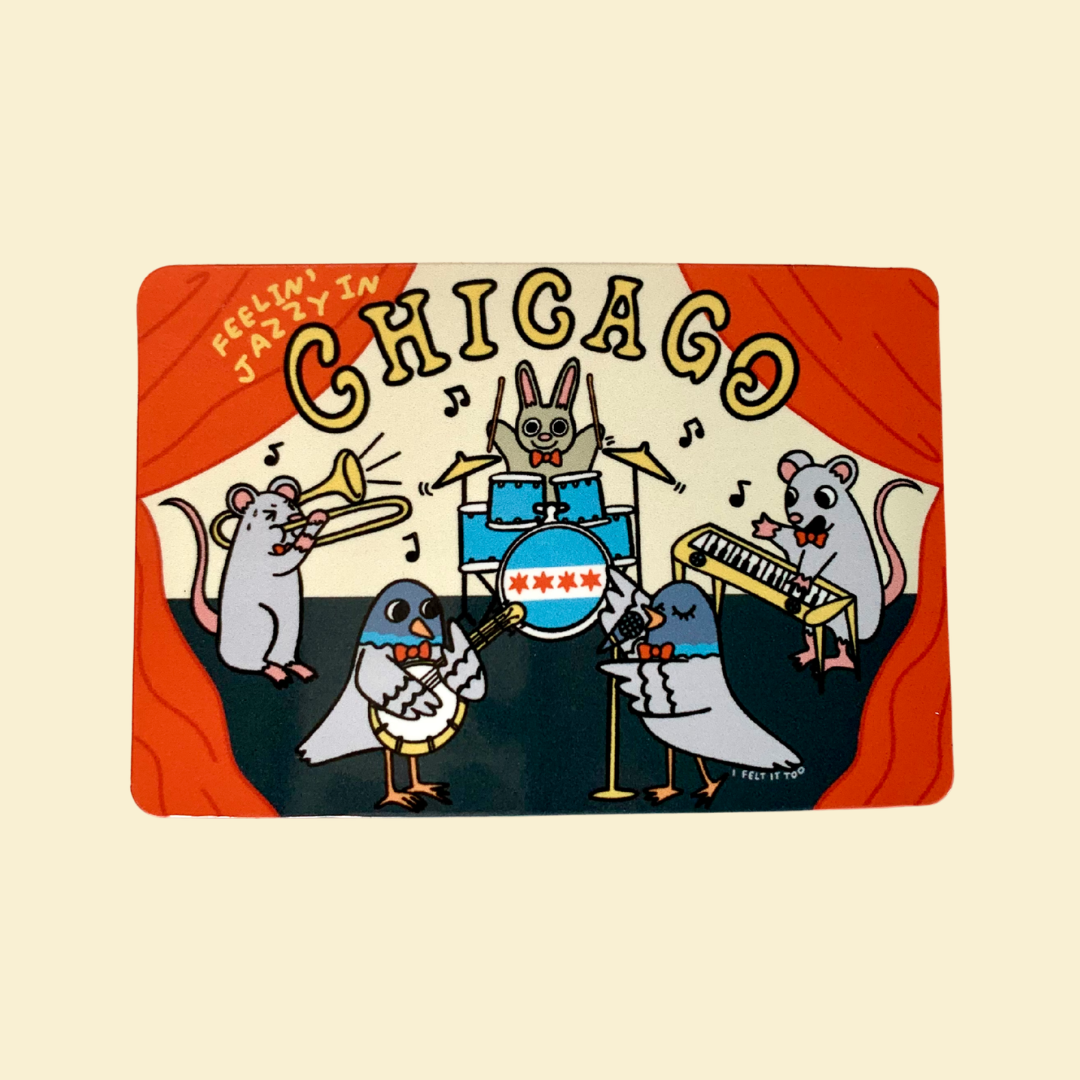 Feelin' Jazzy in Chicago Souvenir Fridge Magnet