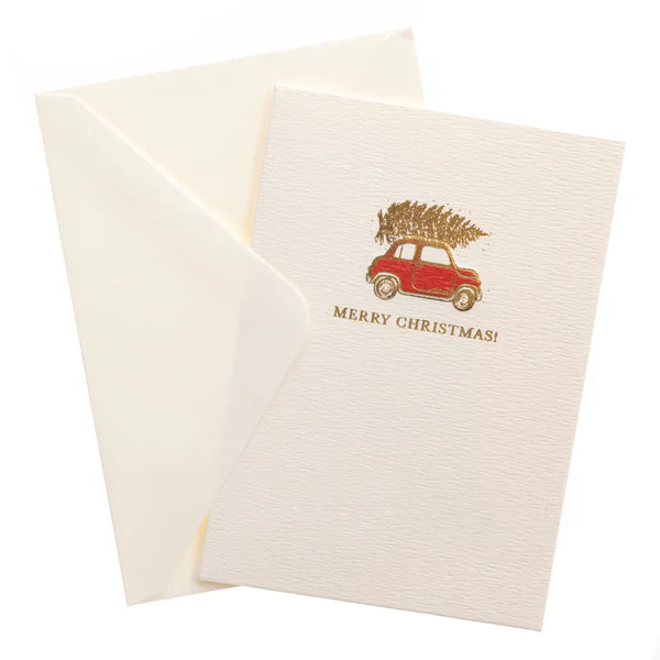 Red Car La Petite Noel Holiday Boxed Card