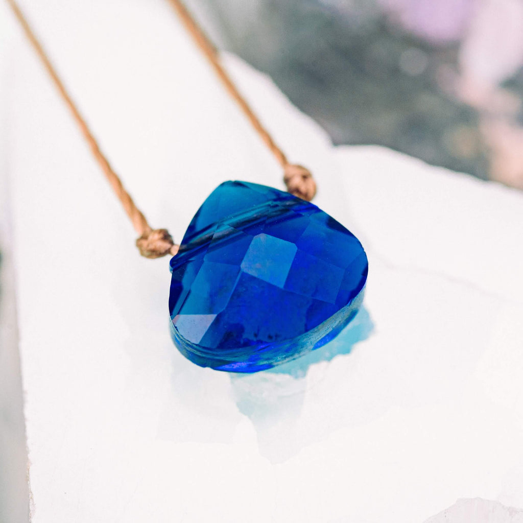 Azure Blue Crystal Soul Shine Necklace for Wish