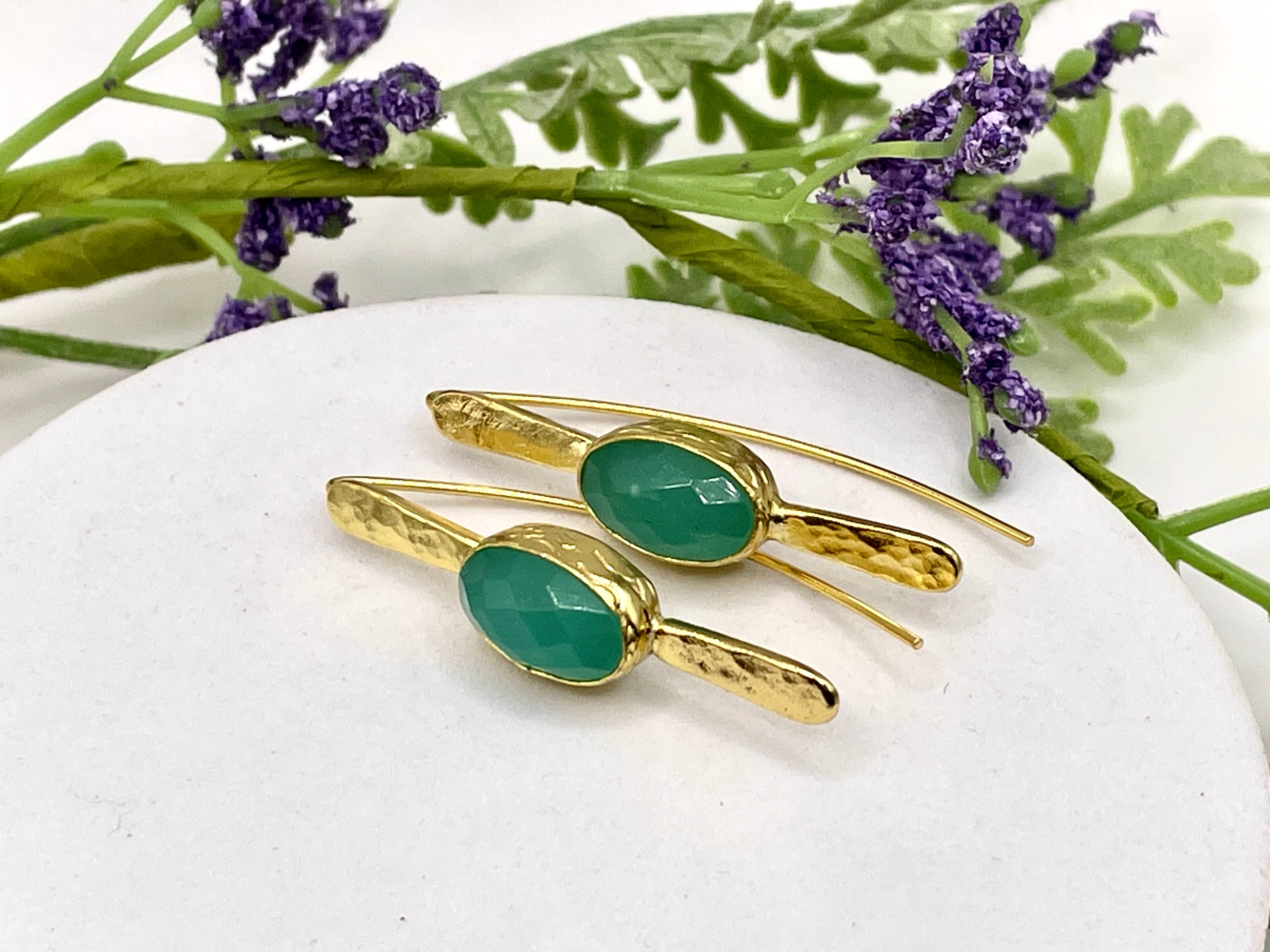 Bar pull through earrings