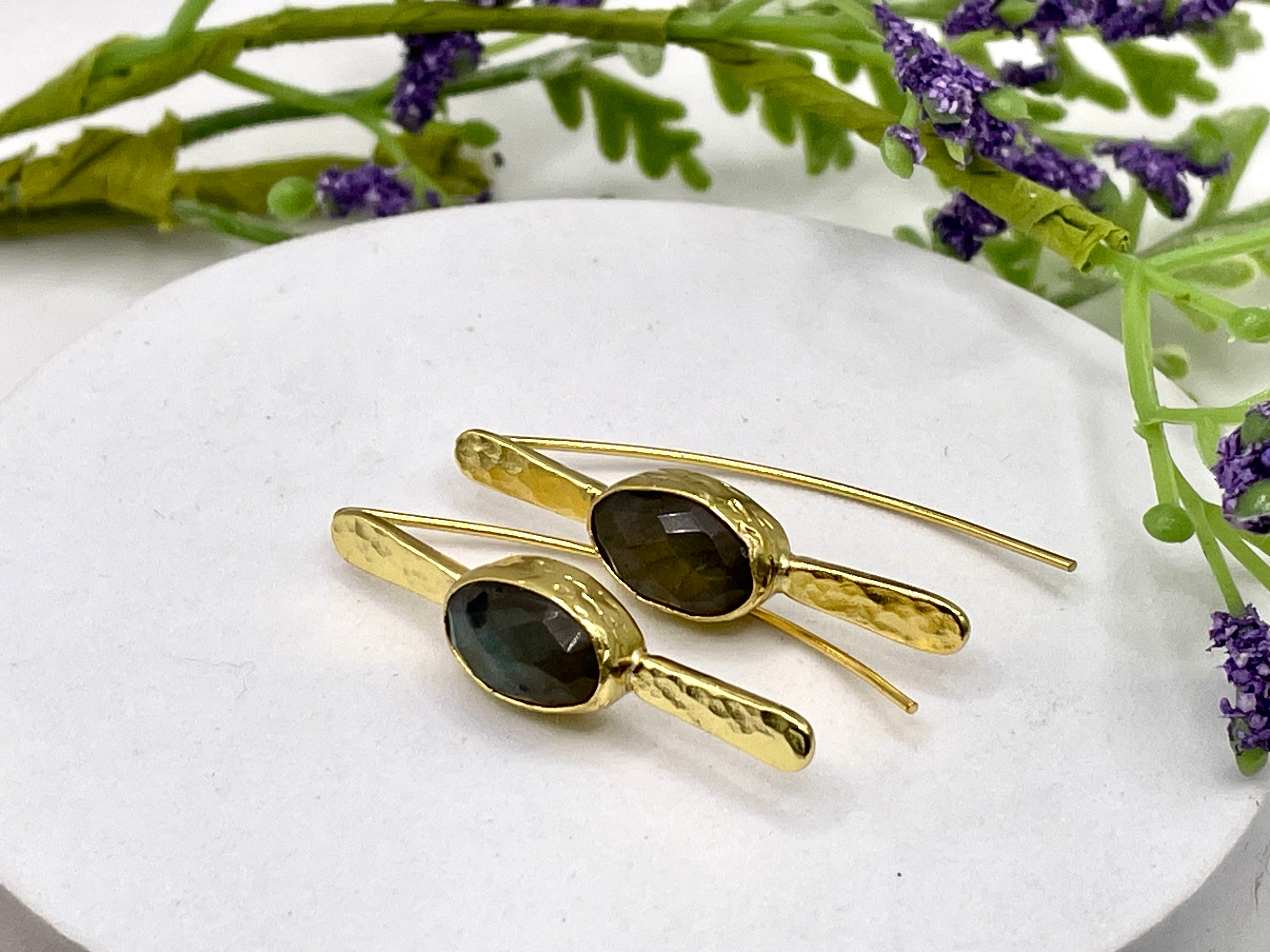 Bar pull through earrings