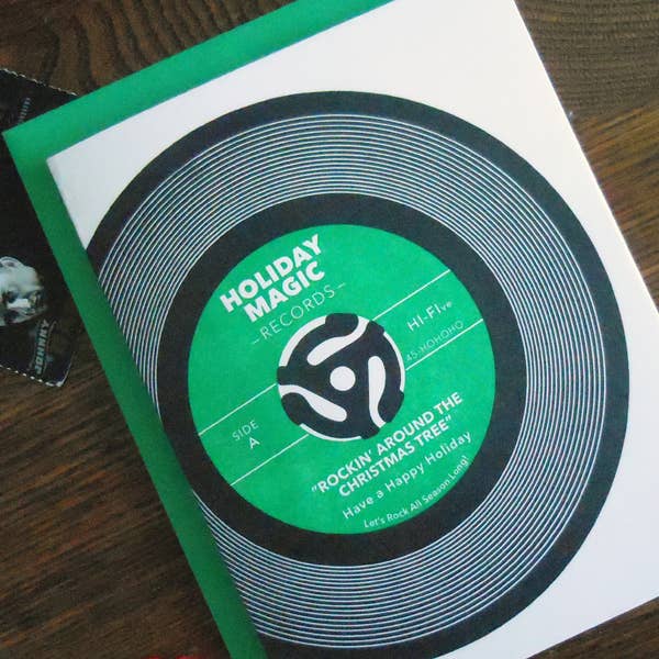Holiday Magic Record Greeting Card