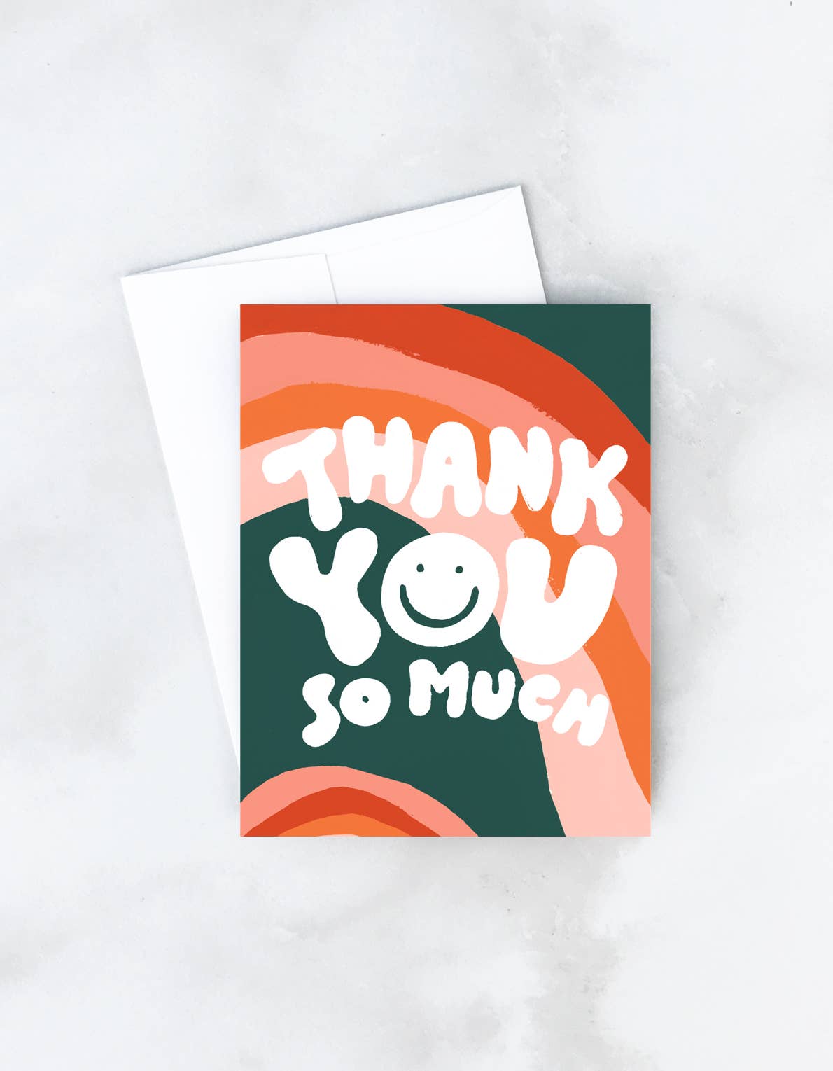 Wavy Thank You Greeting Card