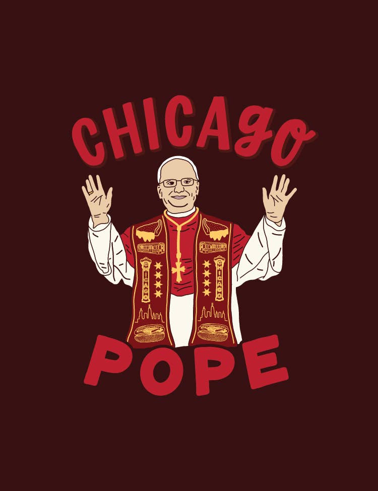 Chicago Pope Leo XIV Thick Rectangle Magnet