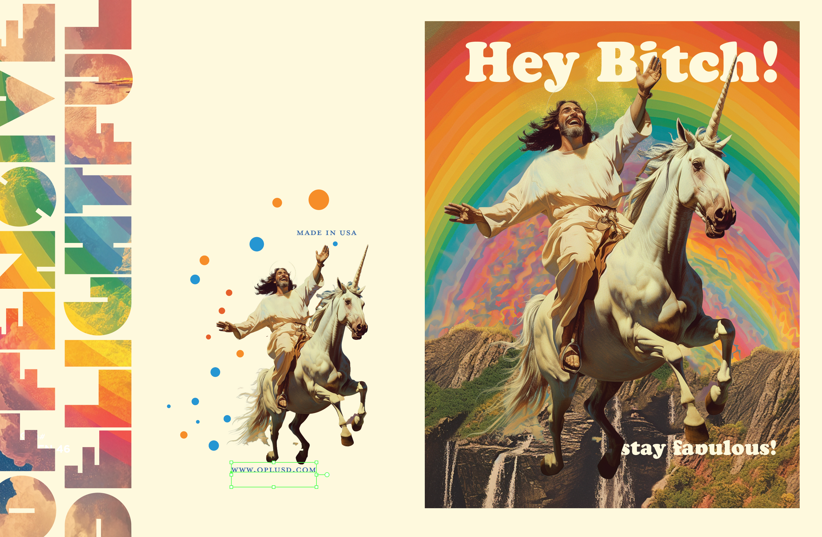 Jesus Says "HEY BITCH, Stay Fabulous!" Greeting Card