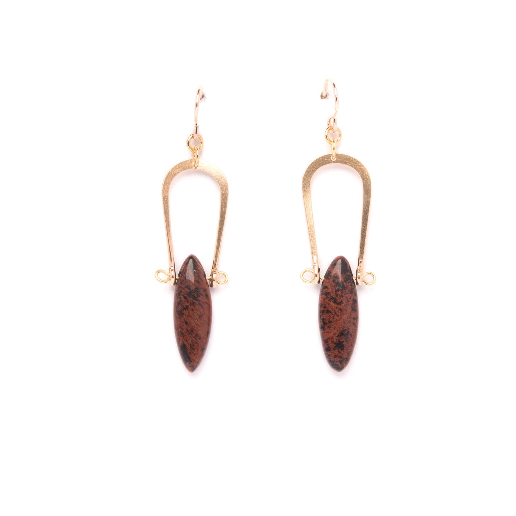Amulet Earrings in Mahogany Obsidian