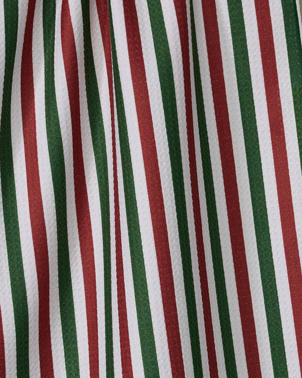 Ribbon Green Red Tea Towel