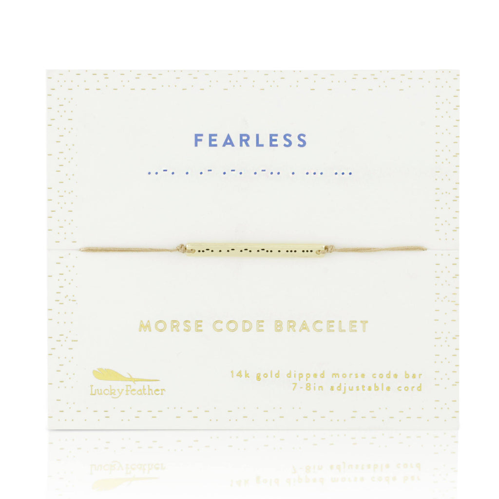 Morse Code Bar Bracelet - Fearless