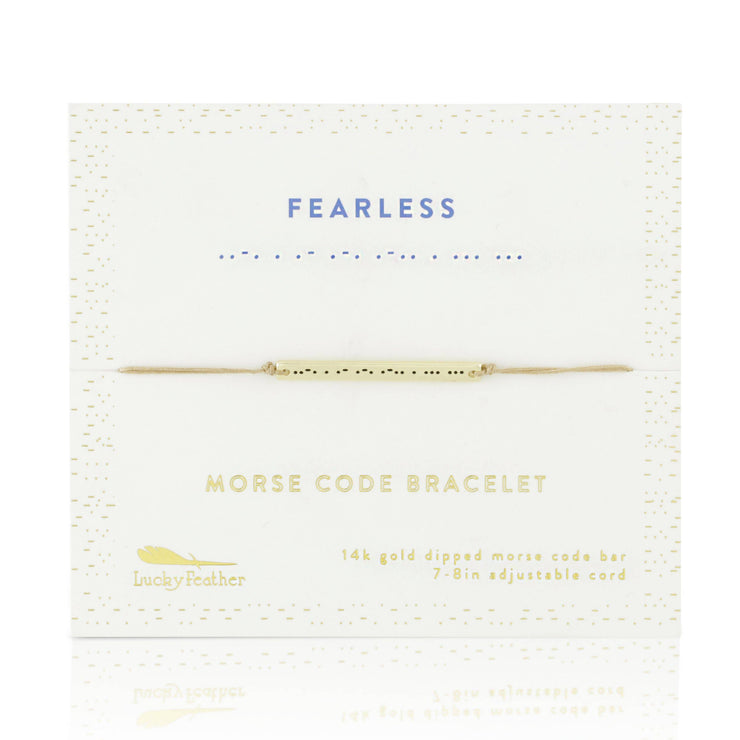 Morse Code Bar Bracelet - FEARLESS