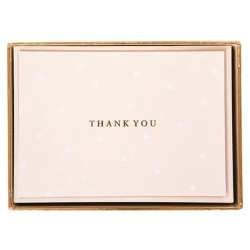 Thank You Boxed Cards Polka Dots