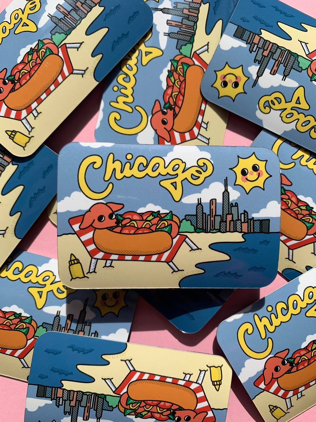 Chicago Vintage-Style Souvenir Fridge Magnet