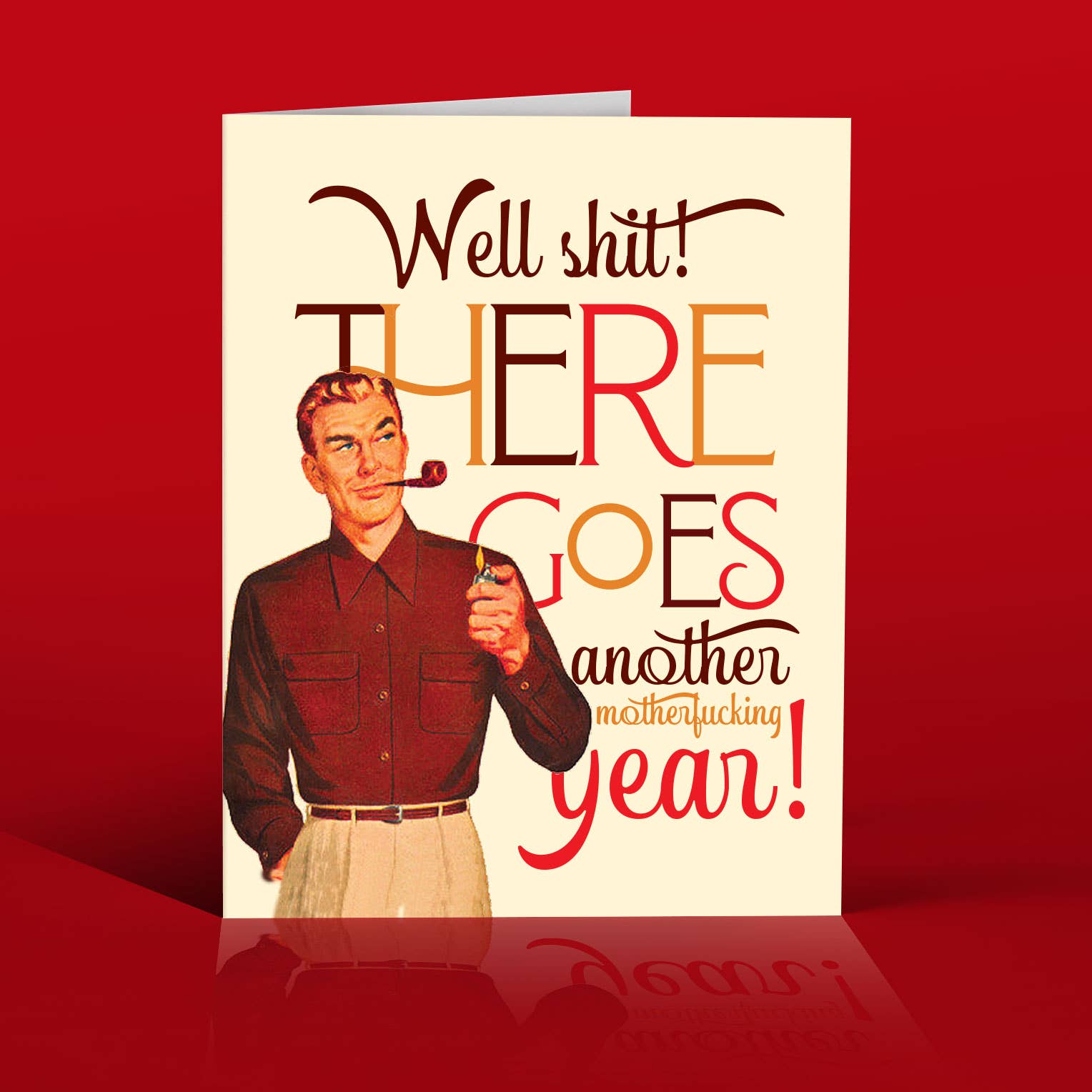 Pipe Man Greeting Card