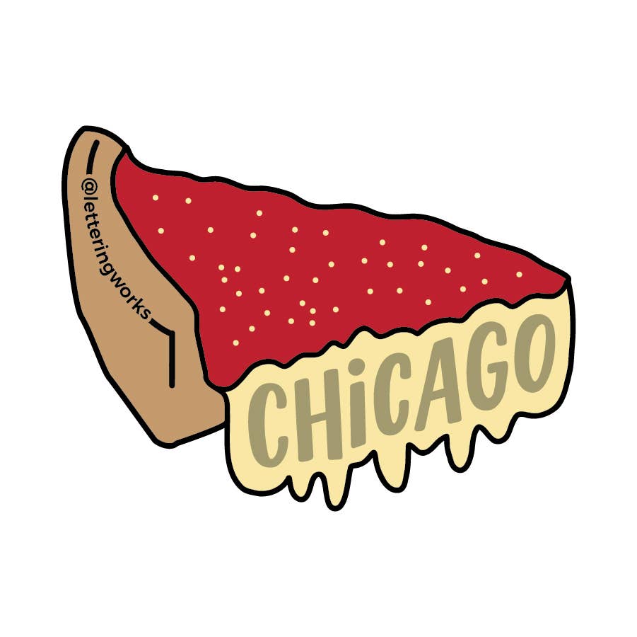 NEW Chicago Pizza Sticker