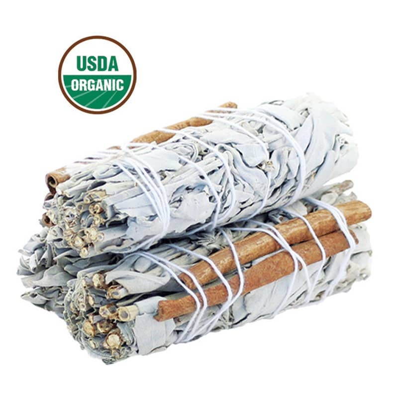 Smudge Stick - White Sage & Cinnamon (4 in.)