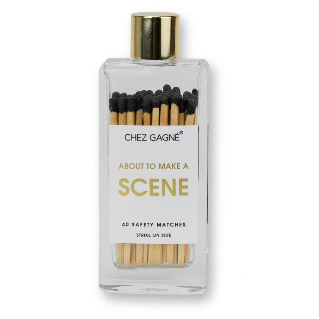 About To Make A Scene Matches - Glass Bottle Matchsticks Black