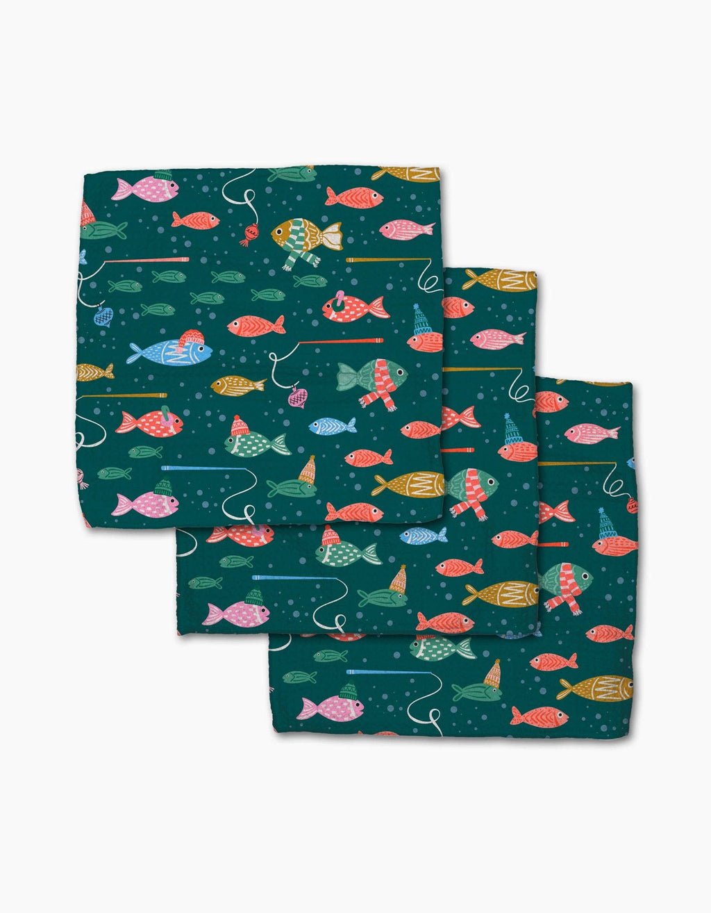 Holiday Fish Dishcloth Set