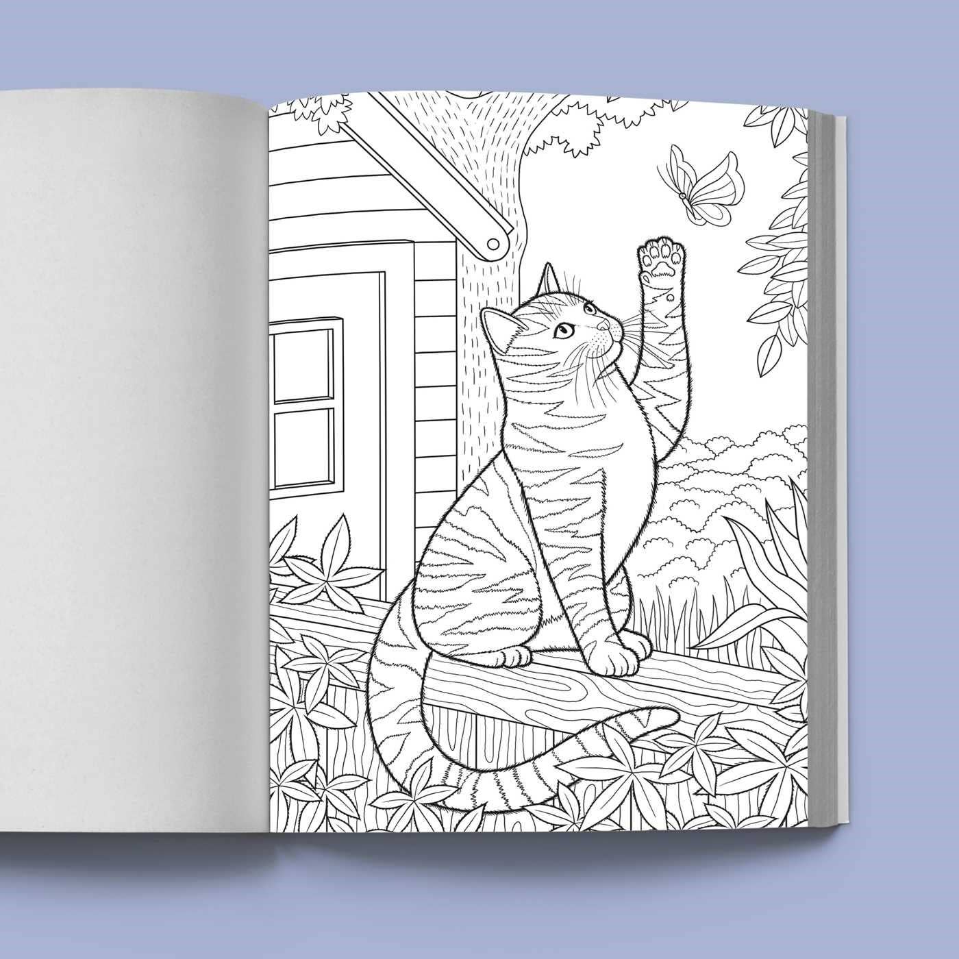 Stress Relief Cat Coloring Book