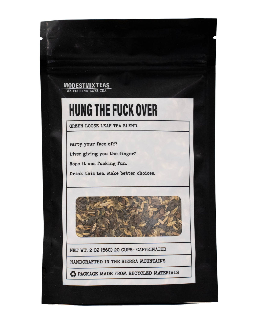 Hung the Fuck Over: refreshing green loose leaf tea blend